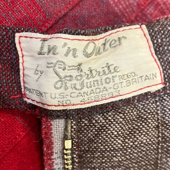 Vintage 1950s /1960s wool Scottish  reversible Pleated Skirt W25L21 - Picture 8 of 16